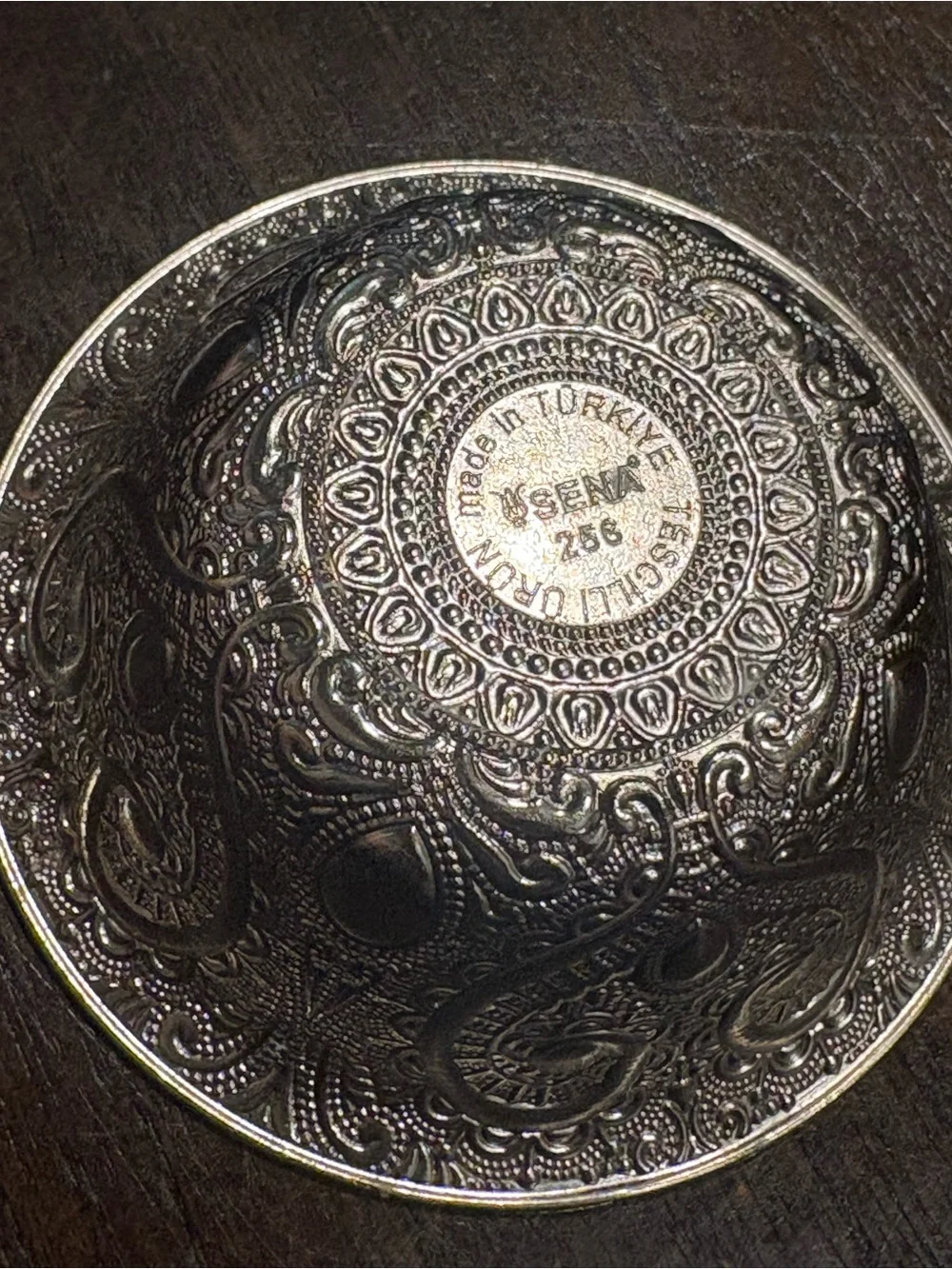 SENA Turkish Ottoman Embossed Paisley Decorative Trinket Bowl